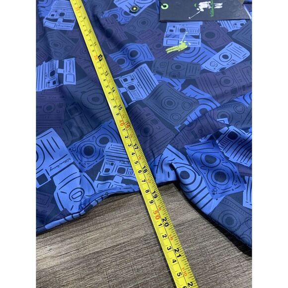 William Murray Mens Candid Camera Polo Golf Shirt Small Performance Stretch Blue - Picture 7 of 8